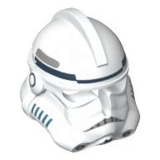 Minifigure, Headgear Helmet SW Clone Trooper Ep.3 Pattern with Dotted Mouth