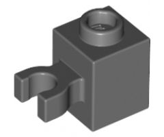 Brick, Modified 1 x 1 with Open O Clip (Vertical Grip) - Hollow Stud