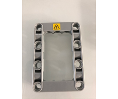 Technic, Liftarm 5 x 7 Open Center Frame Thick with Warning Sign Pattern (Sticker) - Set 42097