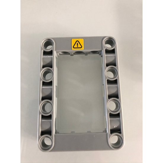 Technic, Liftarm 5 x 7 Open Center Frame Thick with Warning Sign Pattern (Sticker) - Set 42097