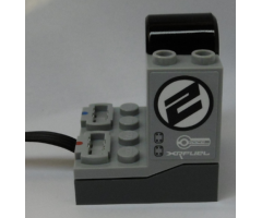 Electric Power Functions Receiver Unit with Dark Bluish Gray Bottom with Number 2, 'RACE' and 'XRFUEL' Pattern on Both Sides (Stickers) - Set 42095