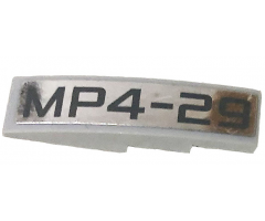 Slope, Curved 4 x 1 with Black MP4-29 on Silver Mirrored Background Pattern Model Right Side (Sticker) - Set 75911