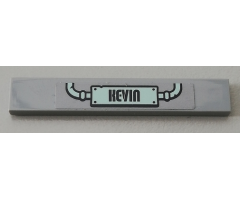 Tile 1 x 6 with 'KEVIN' Sign and 2 Pipes Pattern (Sticker) - Set 75551