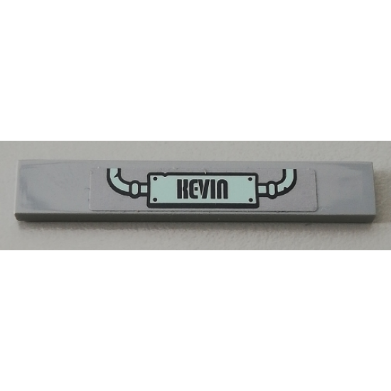 Tile 1 x 6 with 'KEVIN' Sign and 2 Pipes Pattern (Sticker) - Set 75551