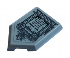 Tile, Modified 2 x 3 Pentagonal with Tombstone Pattern (Sticker) - Set 70420