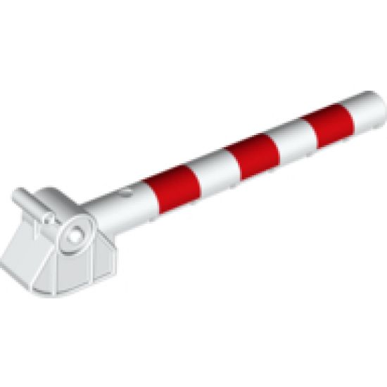 Duplo, Train Crossing Gate Crossbar with Red Stripes Pattern