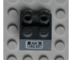 Slope, Inverted 45 2 x 2 with 'AW 182-EF' Pattern (Sticker) - Set 8654