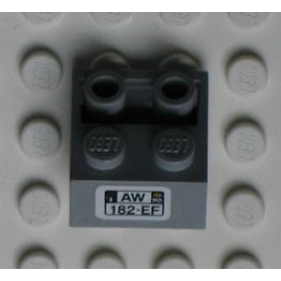 Slope, Inverted 45 2 x 2 with 'AW 182-EF' Pattern (Sticker) - Set 8654