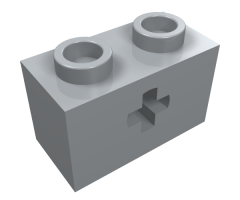 Technic, Brick 1 x 2 with Axle Hole (+ Shape) and Inside Side Supports