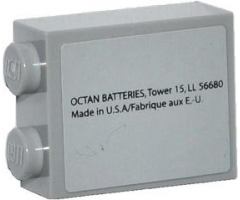 Brick 1 x 2 x 2 with Inside Stud Holder with 'OCTAN BATTERIES, Tower 15, LL 56680 Made in U.S.A/Fabrique aux E.-U' Pattern (Sticker) - Set 70809