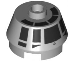 Cone 2 x 2 Truncated with Black Millennium Falcon Cockpit Pattern