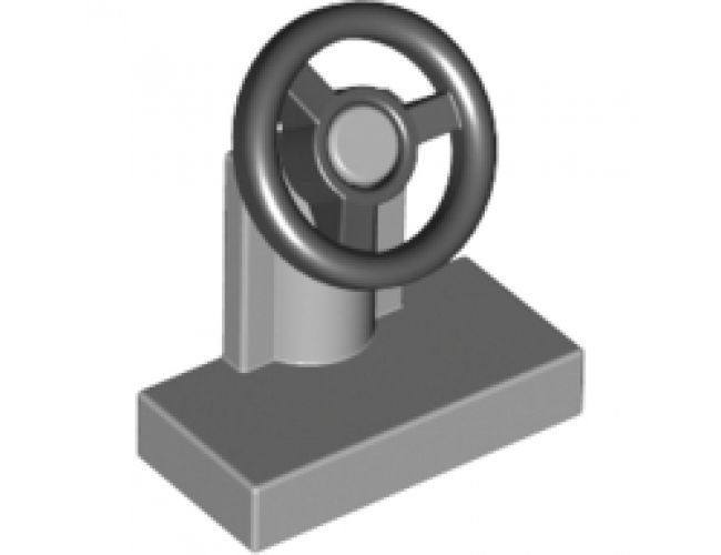 Vehicle Steering Stand 1 x 2 with Black Steering Wheel