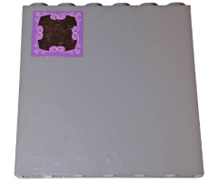 Panel 1 x 6 x 5 with Mirror and Medium Lavender Ornate Frame Pattern (Sticker) - Set 41055