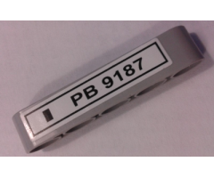 Technic, Liftarm 1 x 5 Thick with 'PB 9187' License Plate Pattern (Sticker) - Set 9395