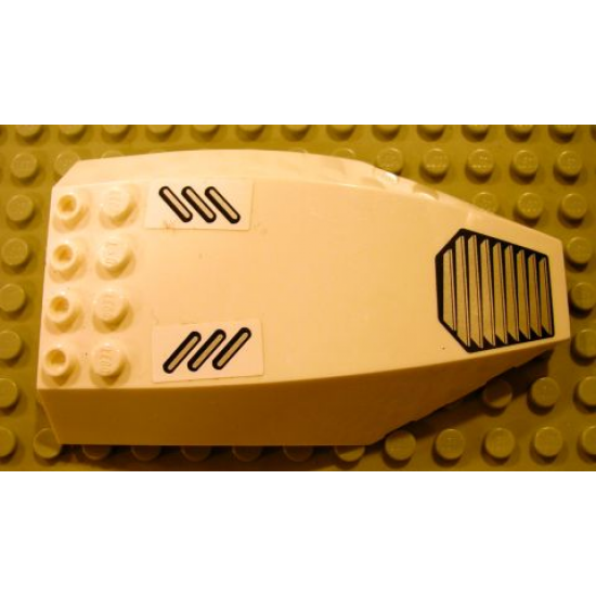 Windscreen 10 x 6 x 2 Curved with Grille and Vents Pattern (Stickers) - Set 8106