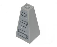 Slope 75 2 x 2 x 3 Double Convex with Stones Pattern (Sticker) - Set 75200