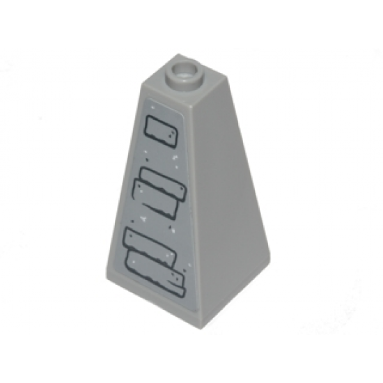 Slope 75 2 x 2 x 3 Double Convex with Stones Pattern (Sticker) - Set 75200