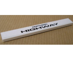 Tile 1 x 8 with 'NORTHERN HIGHWAY' Pattern (Sticker) - Set 8147