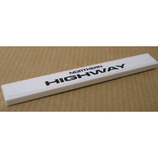 Tile 1 x 8 with 'NORTHERN HIGHWAY' Pattern (Sticker) - Set 8147