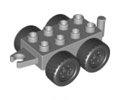 Duplo, Vehicle Trailer Base 2 x 4 with Four Wheels and Hitch Ends