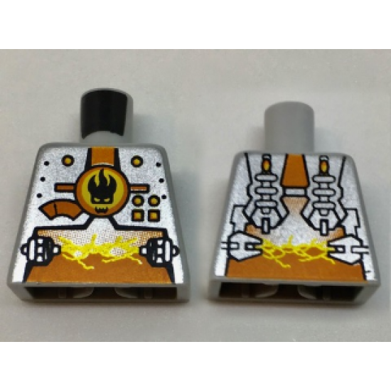 Torso Agents Villain Magma Silver Front Panel Pattern