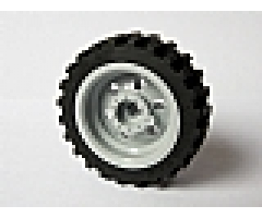 Wheel & Tire Assembly 30mm D. x 14mm with Black Tire 43.2 x 14 Offset Tread (56904 / 56898)