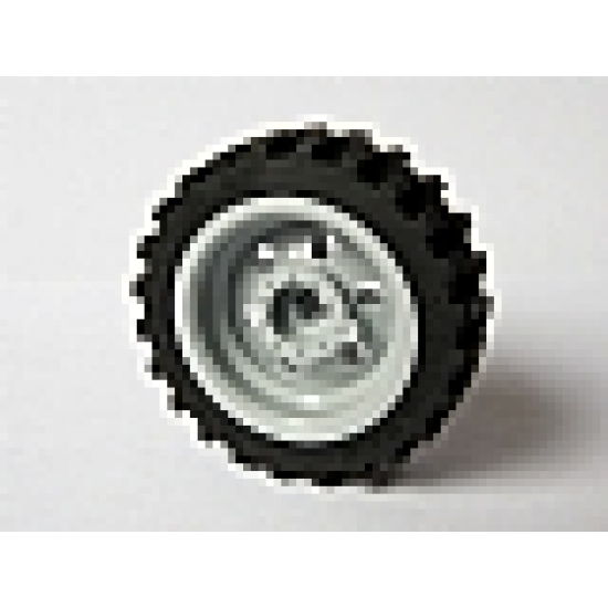 Wheel & Tire Assembly 30mm D. x 14mm with Black Tire 43.2 x 14 Offset Tread (56904 / 56898)
