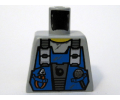 Torso Power Miners Blue Vest with Tools over Sweaty Shirt Pattern