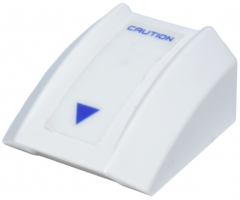 Slope, Curved 2 x 2 Lip with 'CAUTION' and Small Triangle Blue on White Pattern (Sticker) - Set 7700