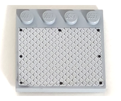 Tile, Modified 4 x 4 with Studs on Edge with 8 Black Rivets on Large Silver Tread Plate Pattern (Sticker) - Set 7944