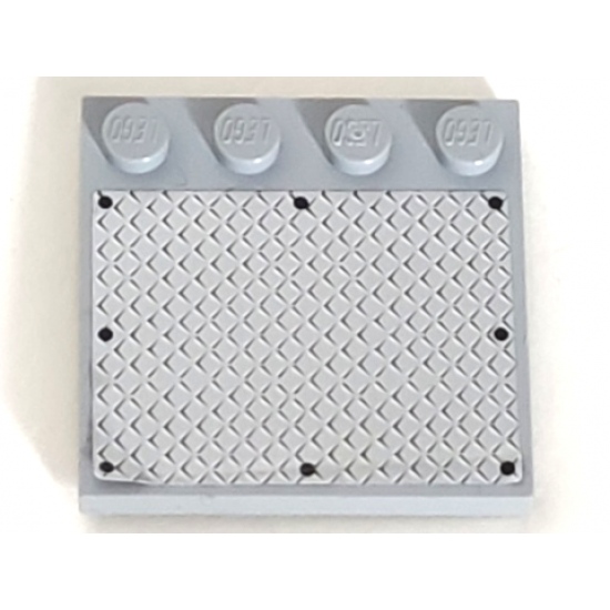 Tile, Modified 4 x 4 with Studs on Edge with 8 Black Rivets on Large Silver Tread Plate Pattern (Sticker) - Set 7944