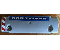 Technic, Panel Curved 11 x 3 with Red and White Danger Stripes and 'CONTAINER' Pattern (Stickers) - Set 8052
