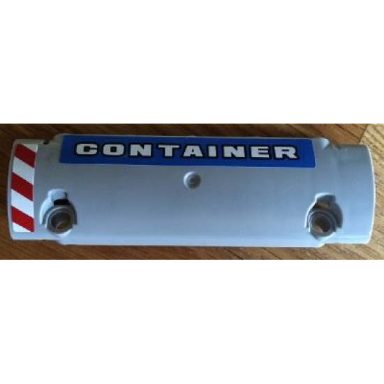 Technic, Panel Curved 11 x 3 with Red and White Danger Stripes and 'CONTAINER' Pattern (Stickers) - Set 8052