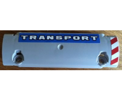 Technic, Panel Curved 11 x 3 with Red and White Danger Stripes and 'TRANSPORT' Pattern (Stickers) - Set 8052