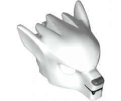 Minifigure, Headgear Mask Wolf with Fangs and Gray Nose Pattern