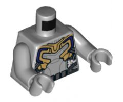 Torso Gold and Silver Armor with Utility Belt Pattern / Light Bluish Gray Arms / Light Bluish Gray Hands