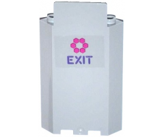 Panel 3 x 3 x 6 Corner Wall without Bottom Indentations with Magenta Hexagons and 'EXIT' Pattern (Sticker) - Set 79119