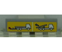 Tile 1 x 4 with Truck Flatbed and Arrows Operating Icons Pattern (Sticker) - Set 8109