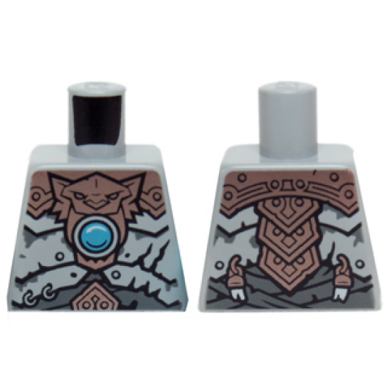Torso Copper Armor, Dark Azure Round Jewel (Chi) Pattern