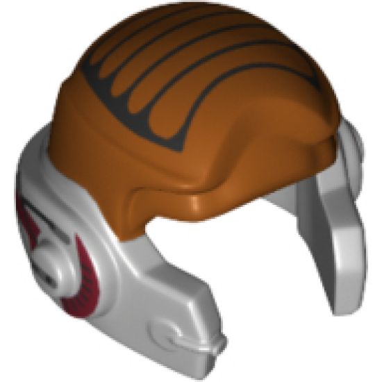 Minifigure, Headgear Helmet SW Rebel with B-wing Pilot Pattern