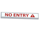 Tile 1 x 6 with 'NO ENTRY' and Exclamation Mark in Red Triangle Pattern (Sticker) - Set 70808