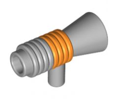 Minifigure, Utensil Loudhailer / Megaphone with Orange Stripe Pattern