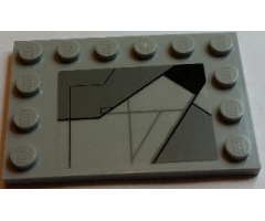 Tile, Modified 4 x 6 with Studs on Edges with SW Sith Infiltrator Panel Pattern Model Right Side (Sticker) - Set 7961