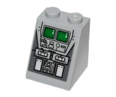 Slope 65 2 x 2 x 2 with Bottom Tube with SW AT-ST Monitors and Control Console Pattern (Sticker) - Set 75153