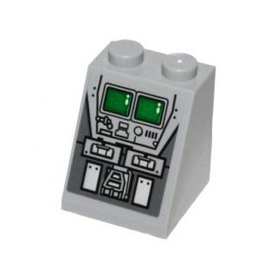 Slope 65 2 x 2 x 2 with Bottom Tube with SW AT-ST Monitors and Control Console Pattern (Sticker) - Set 75153