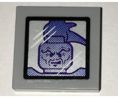 Tile 2 x 2 with Nadakhan Minifigure Image in Mirror Pattern (Sticker) - Set 70594