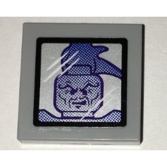 Tile 2 x 2 with Nadakhan Minifigure Image in Mirror Pattern (Sticker) - Set 70594