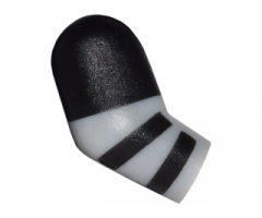 Arm, Right with Black Short Sleeve and Stripes Pattern