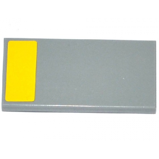 Tile 2 x 4 with Yellow Rectangle Pattern on End (Sticker) - Set 75092