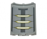 Cylinder Quarter 4 x 4 x 6 with SW Naboo Reactor Shaft Pattern on Inside (Sticker) - Set 75169